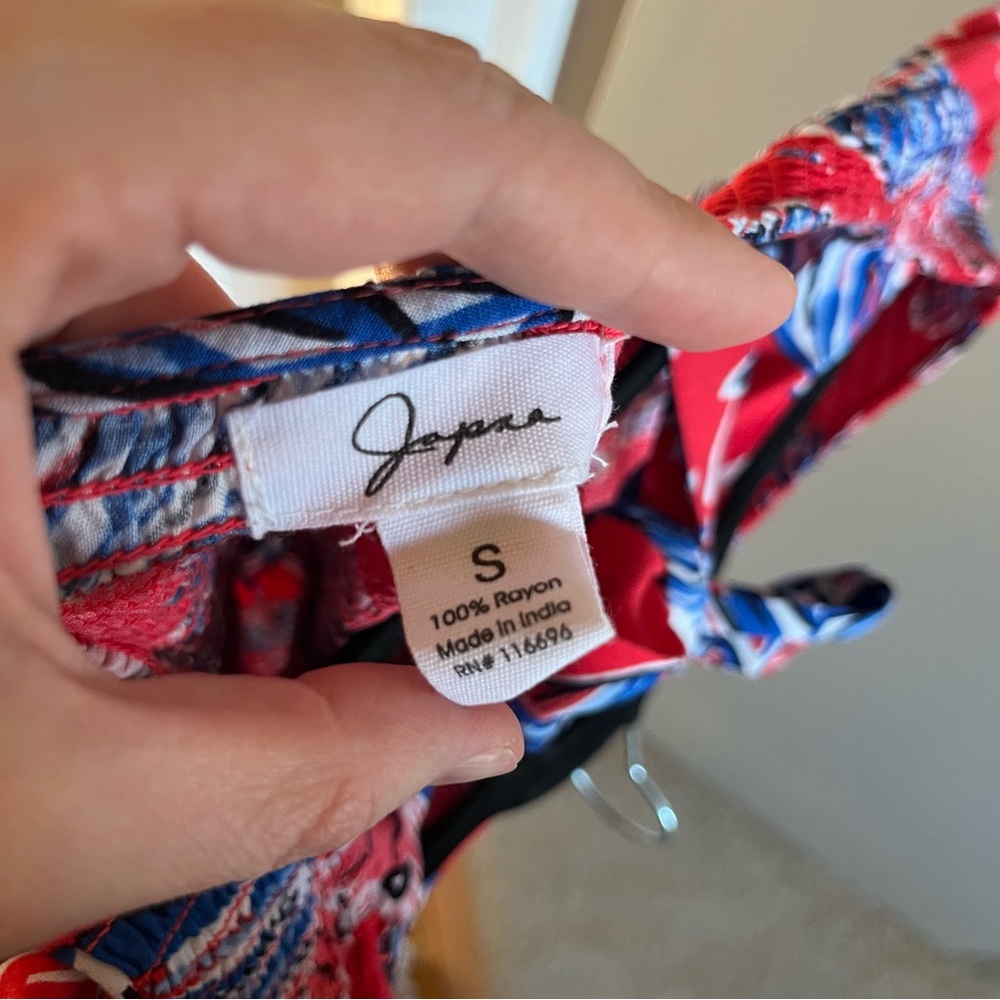 Red and Blue Floral Toucan Dress - Picture 3 of 3